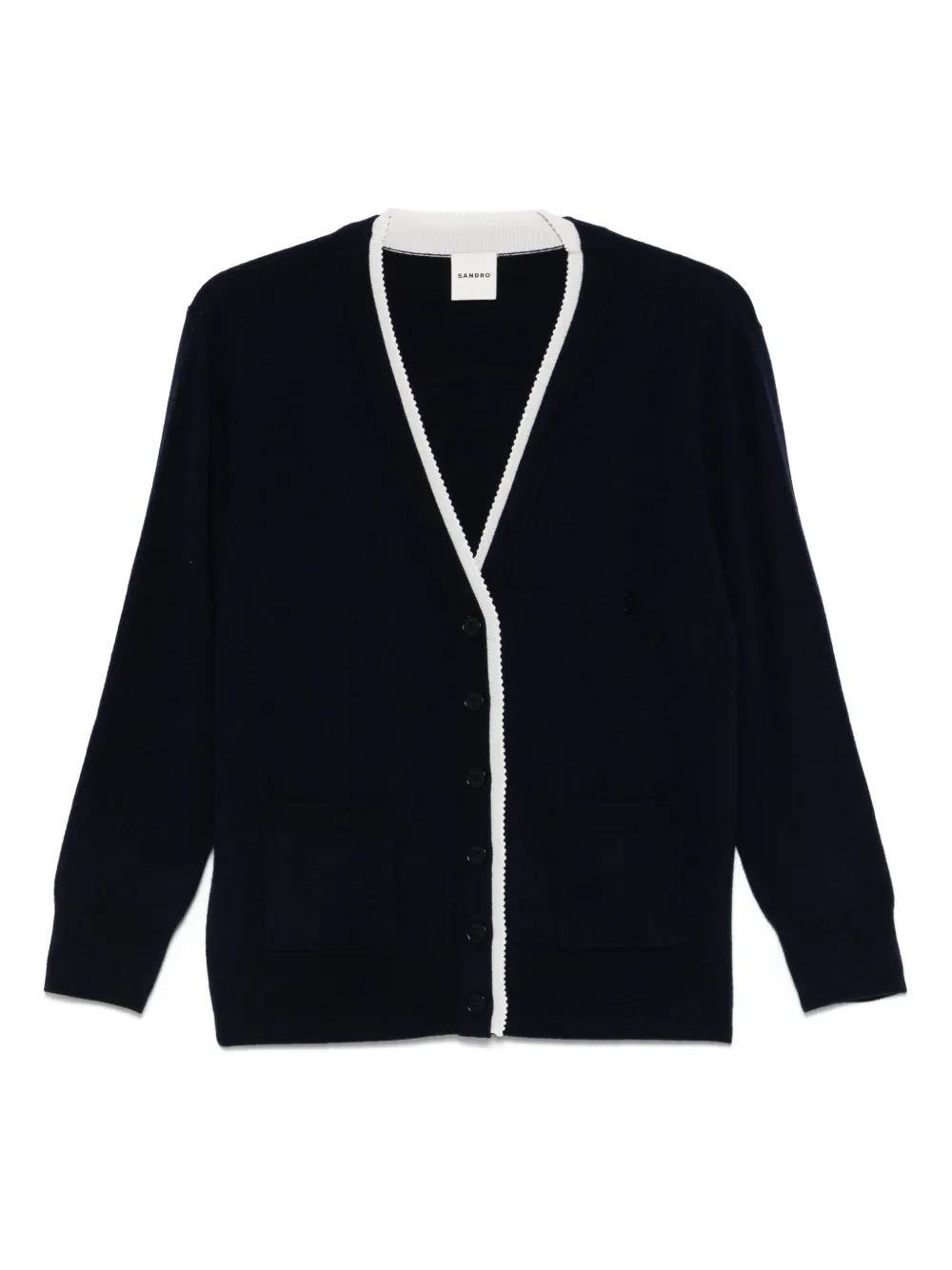 SANDRO Kasjmier vest Blauw