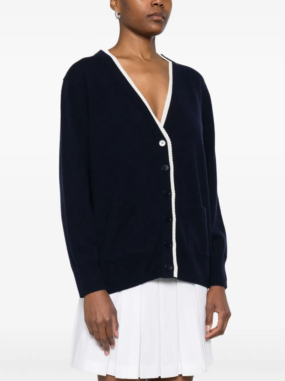 SANDRO Kasjmier vest Blauw