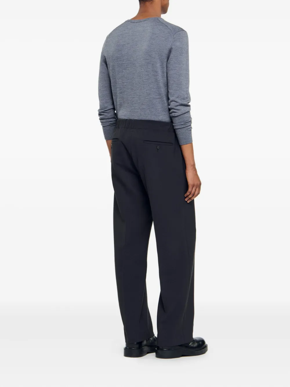 SANDRO Broek met elastische taille Grijs