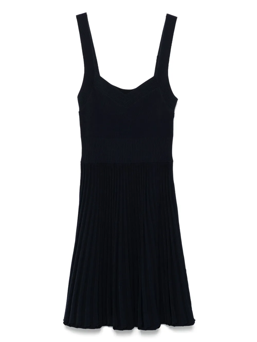 SANDRO Ribgebreide mini-jurk Blauw