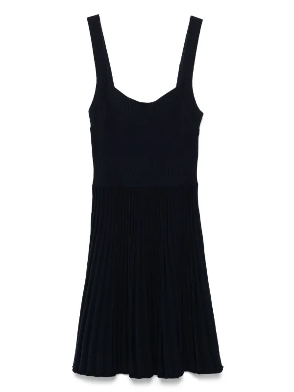 SANDRO ribbed-knit Mini Dress | Blue | FARFETCH CZ