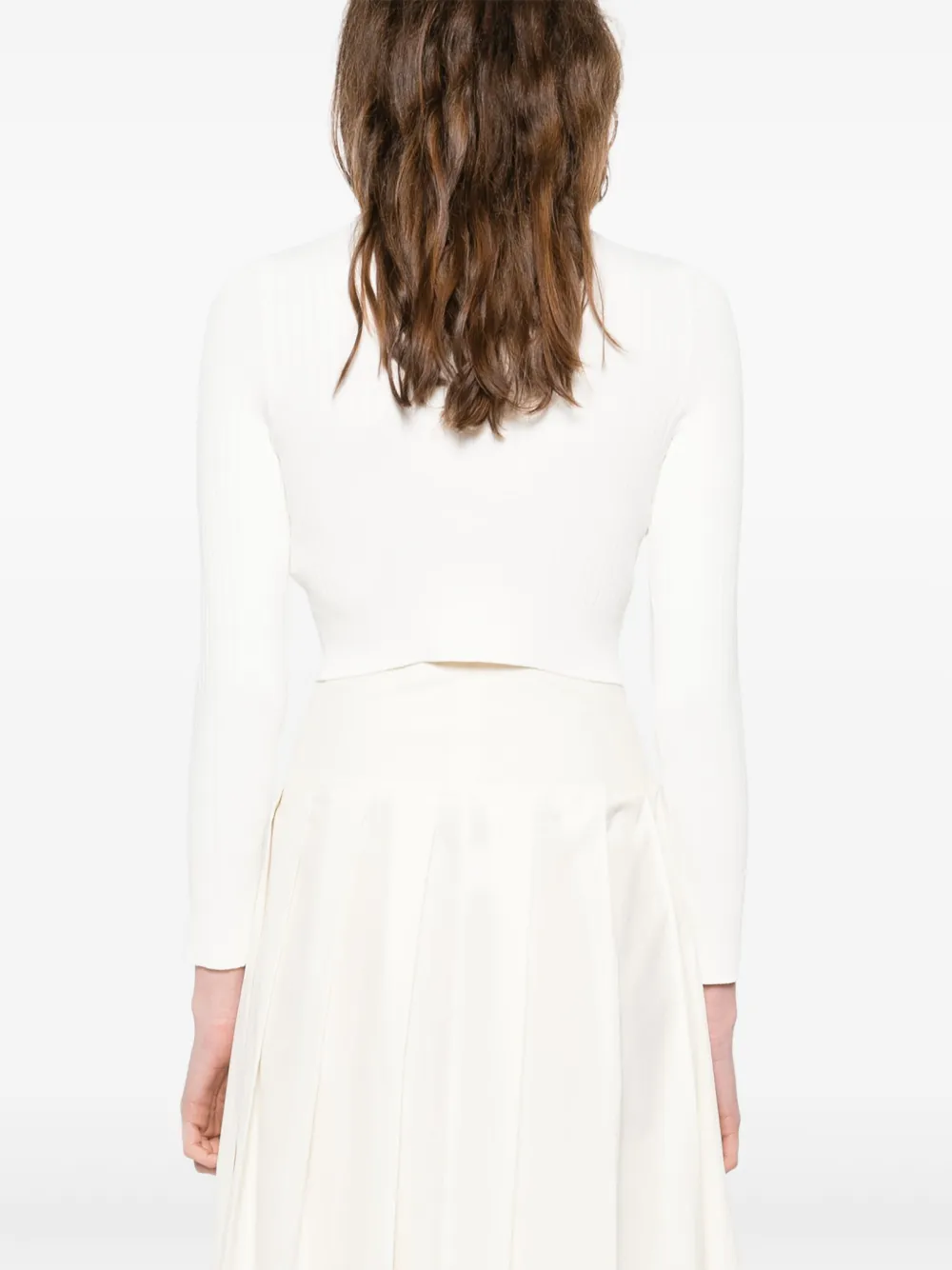 SANDRO Geribbeld vest Beige