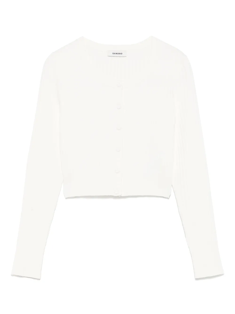 SANDRO Geribbeld vest Beige