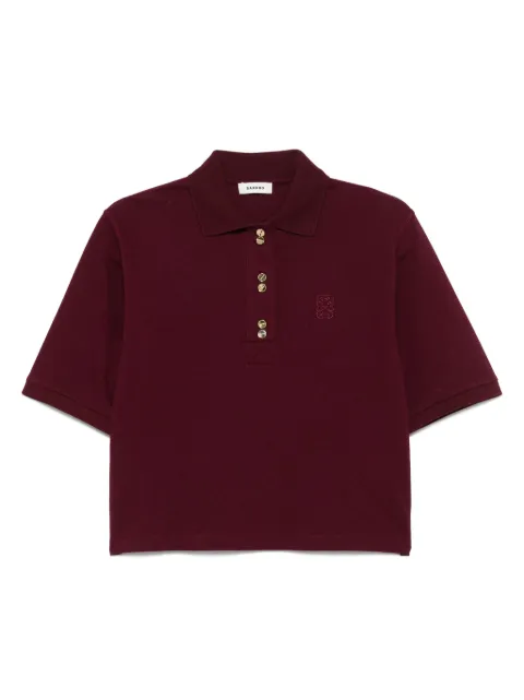 SANDRO logol-embroidered polo shirt 