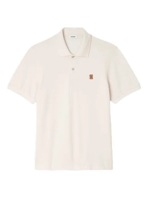 SANDRO embroidered cotton polo shirt