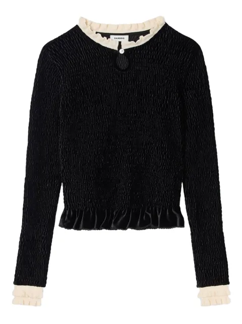 SANDRO ruffled-detail blouse