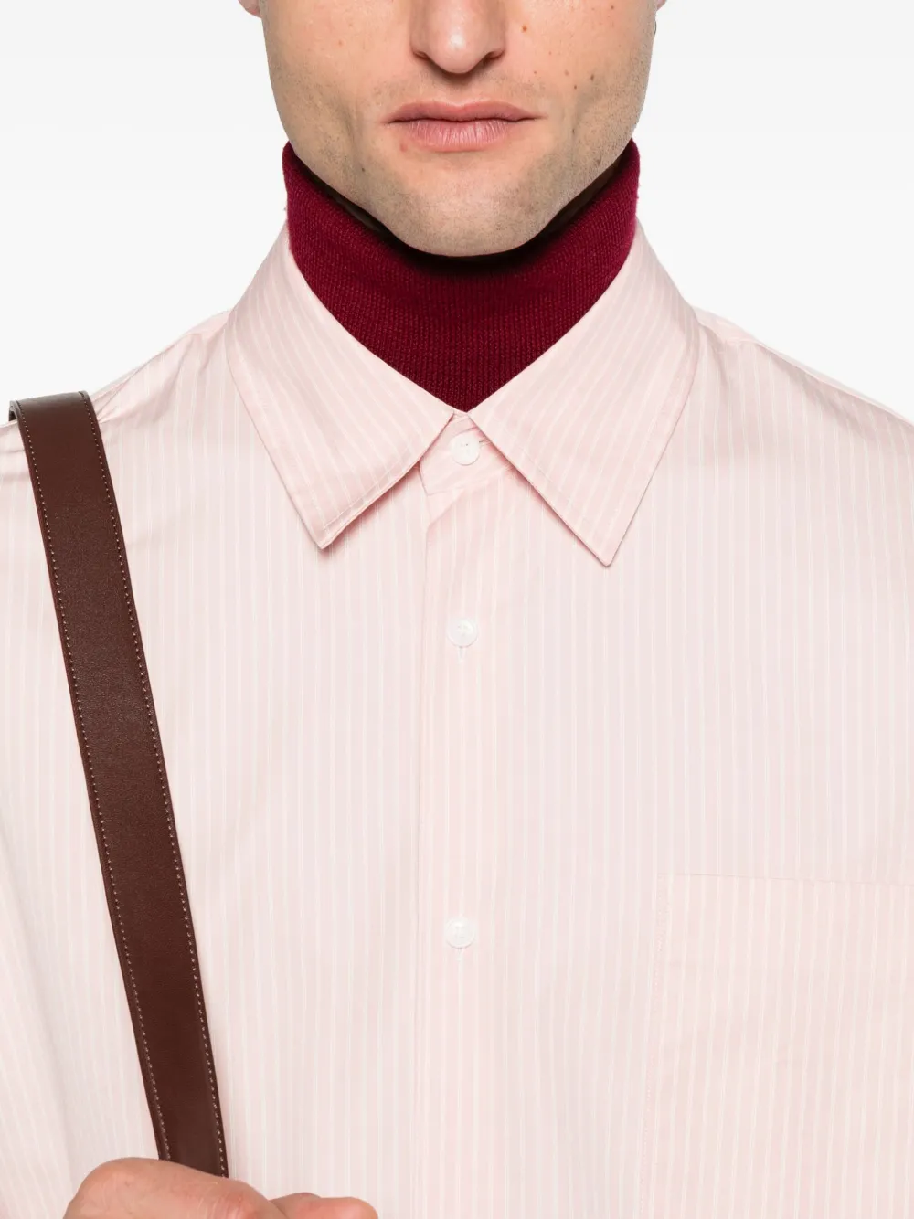 Sandro Gestreiftes Hemd In Pink