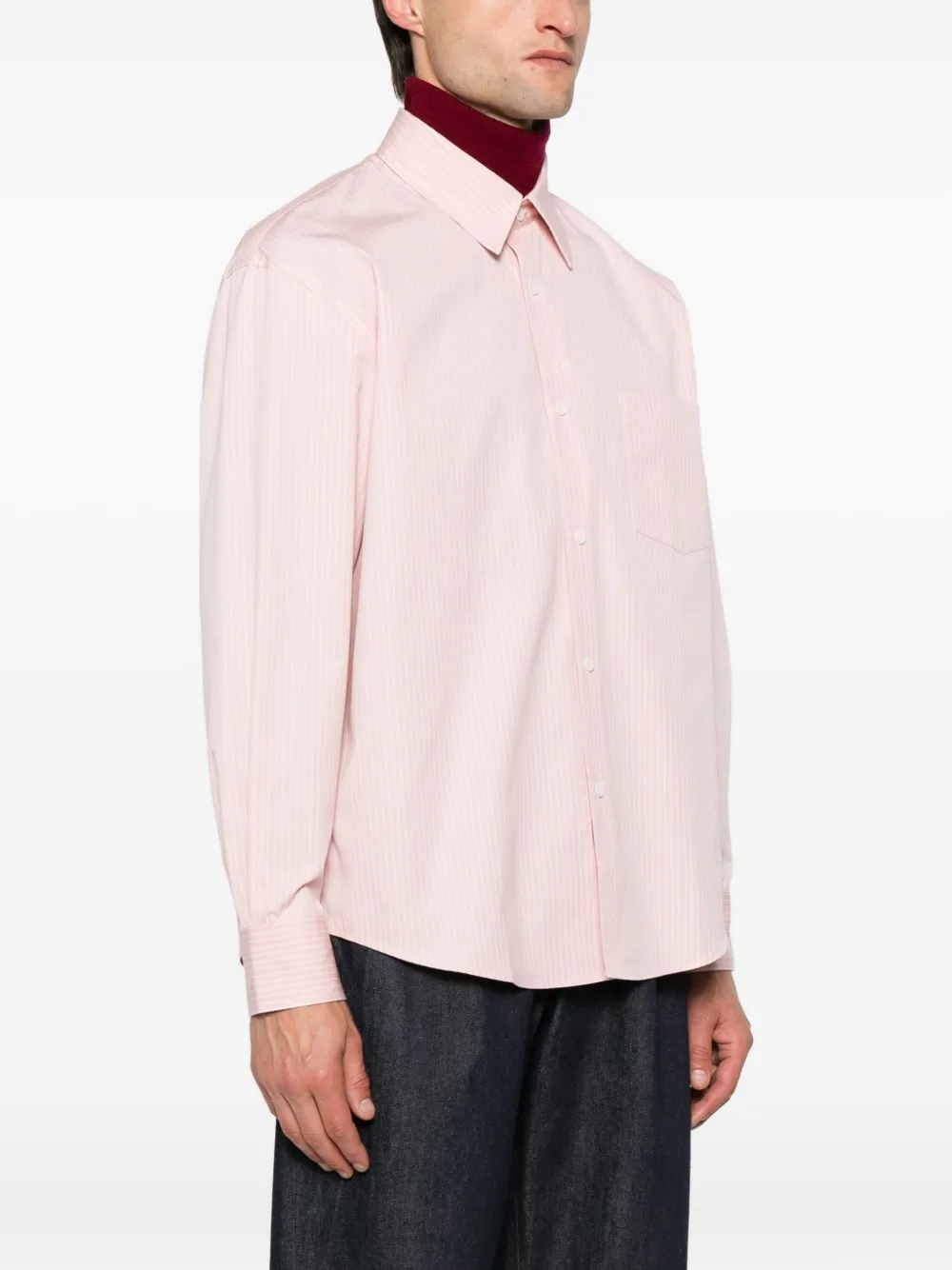 Sandro Gestreiftes Hemd In Pink