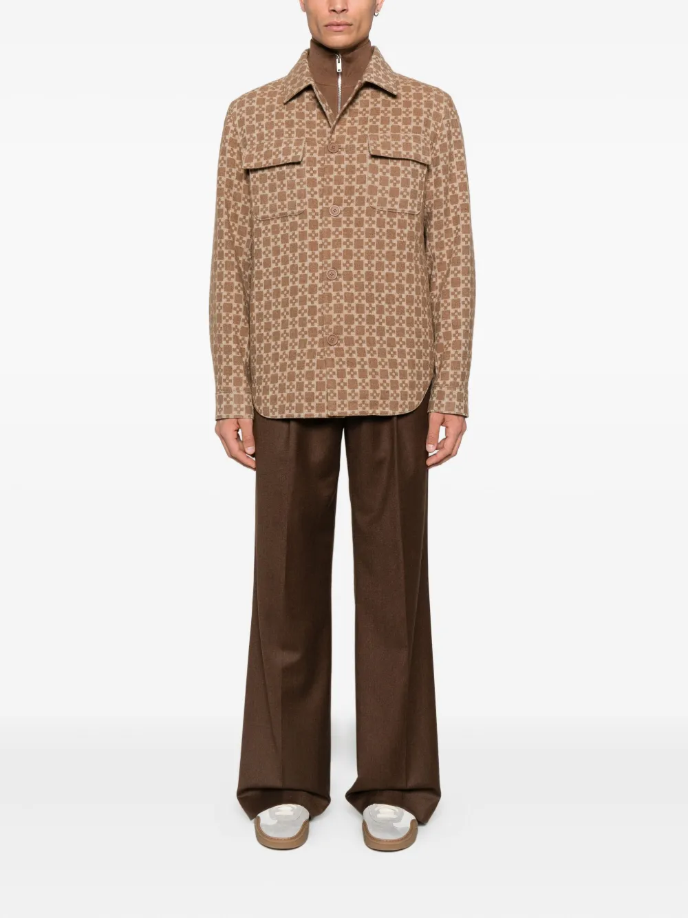 SANDRO geometric-pattern jacket | Shirt Jackets | Image 2