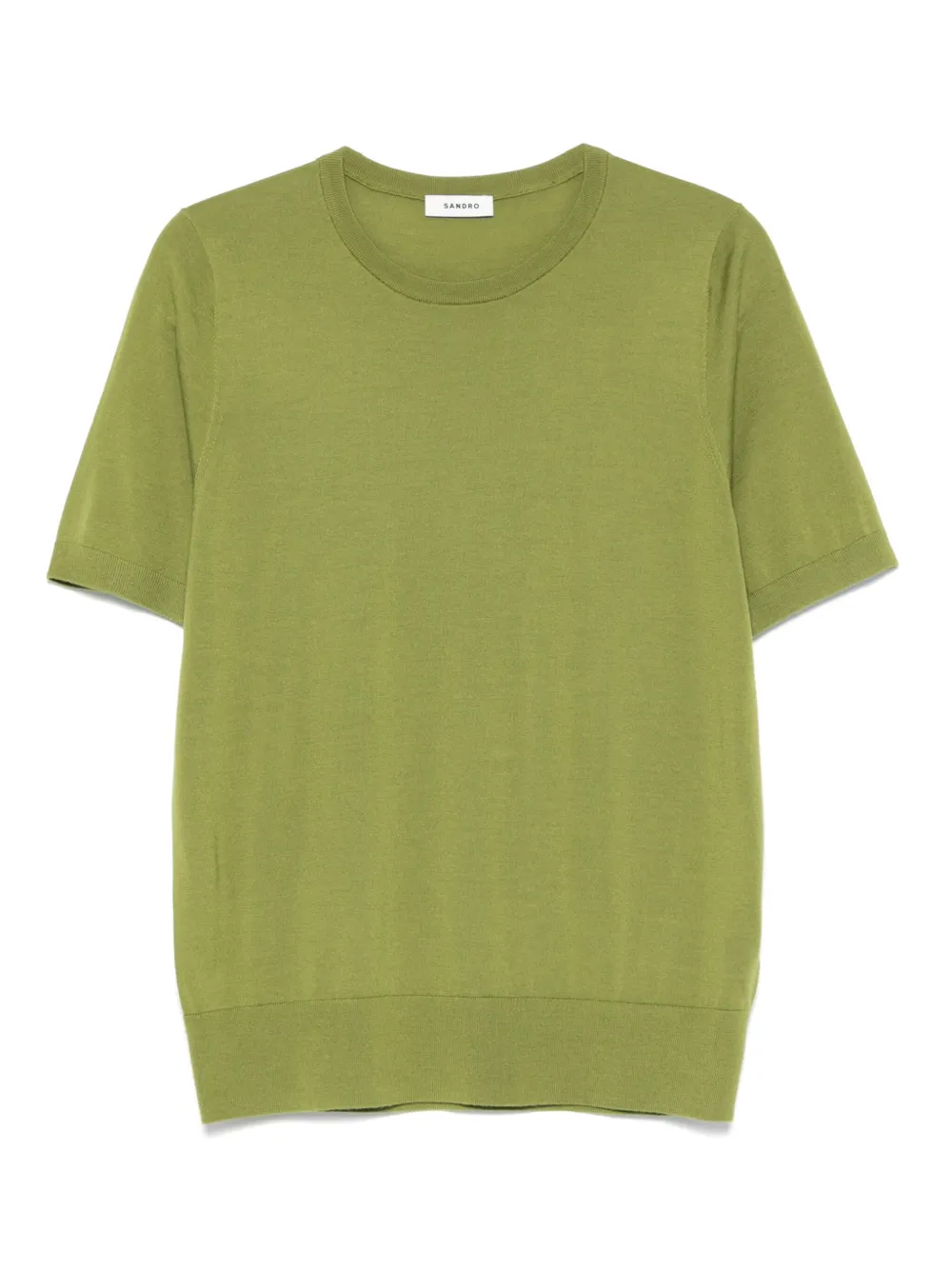 SANDRO Fijngebreid T-shirt Groen