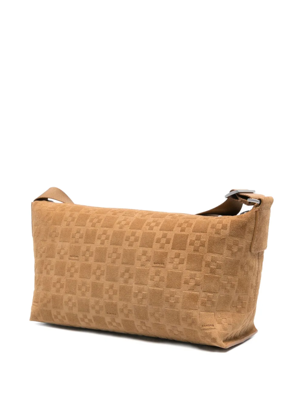 SANDRO Messengertas met reliëf-patroon Bruin