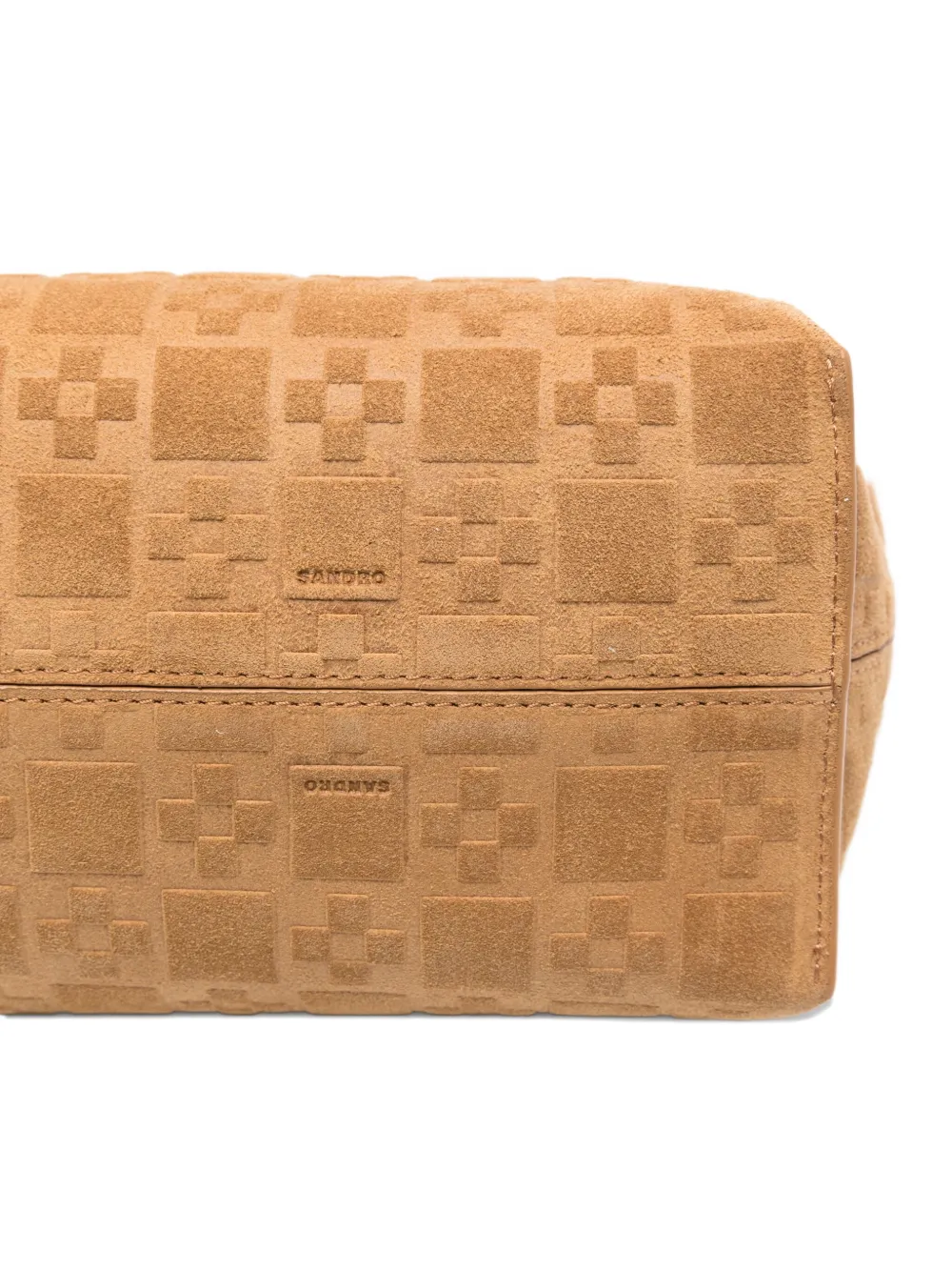 SANDRO Messengertas met reliëf-patroon Bruin