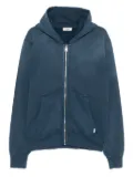 SANDRO frayed zip-up hoodie - Blue