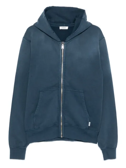 SANDRO hoodie deshilachada con cierre