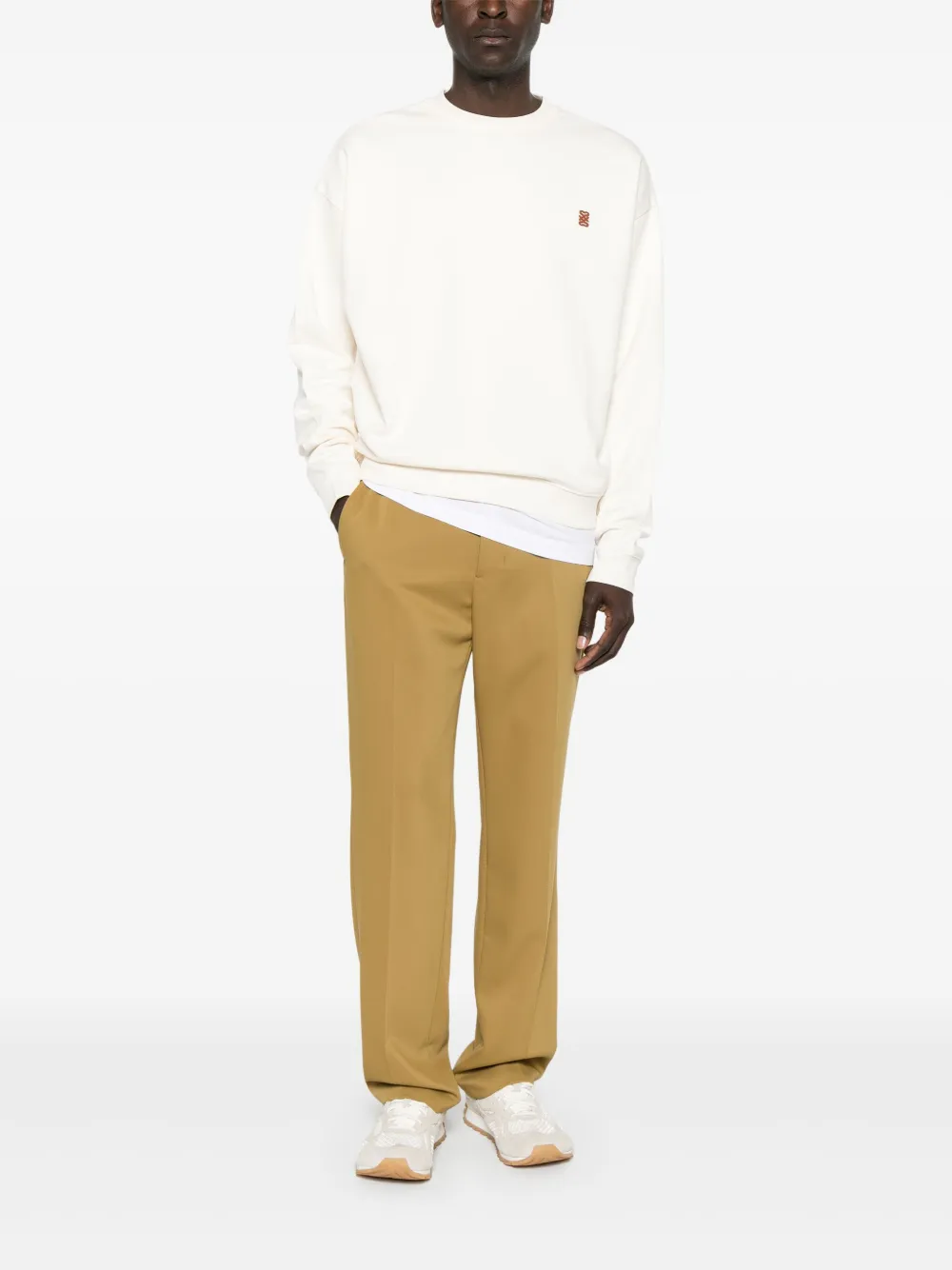 SANDRO Sweater met patch - Beige