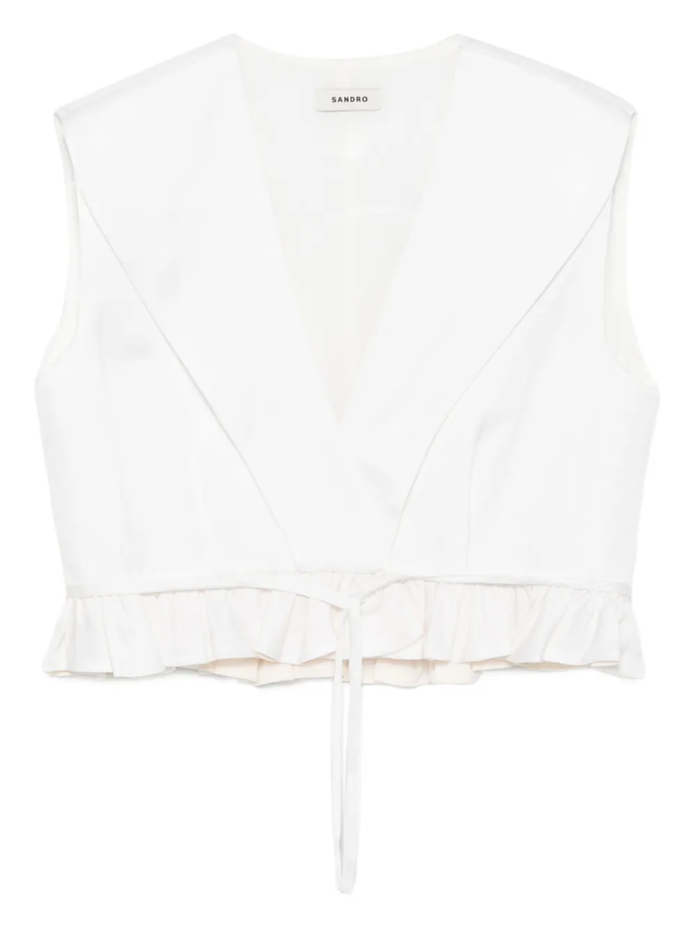 SANDRO Top met V-hals Beige