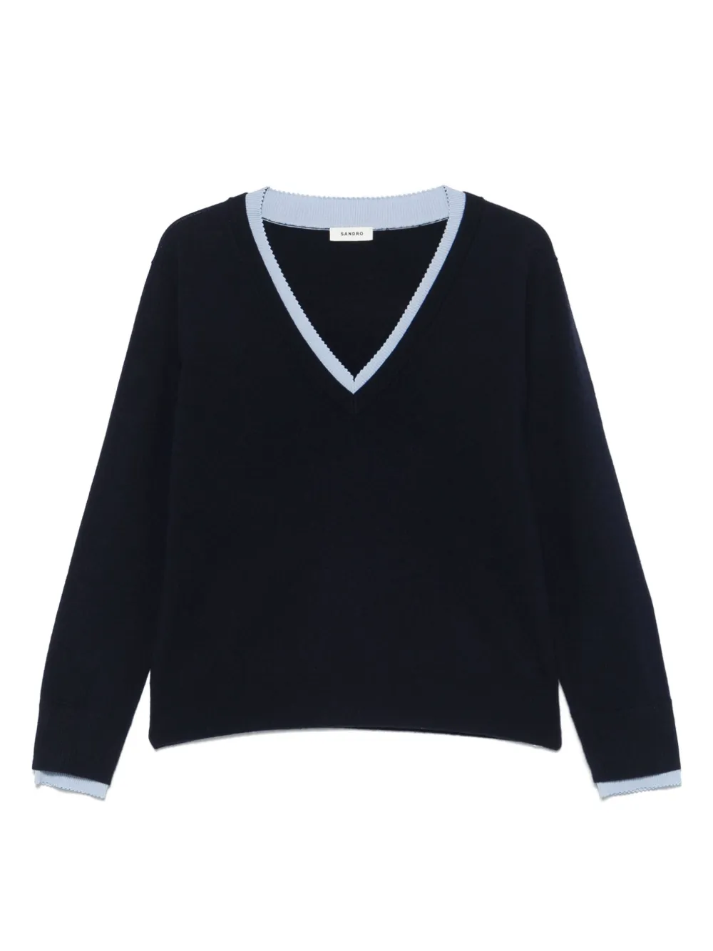 SANDRO Trui met V-hals Blauw