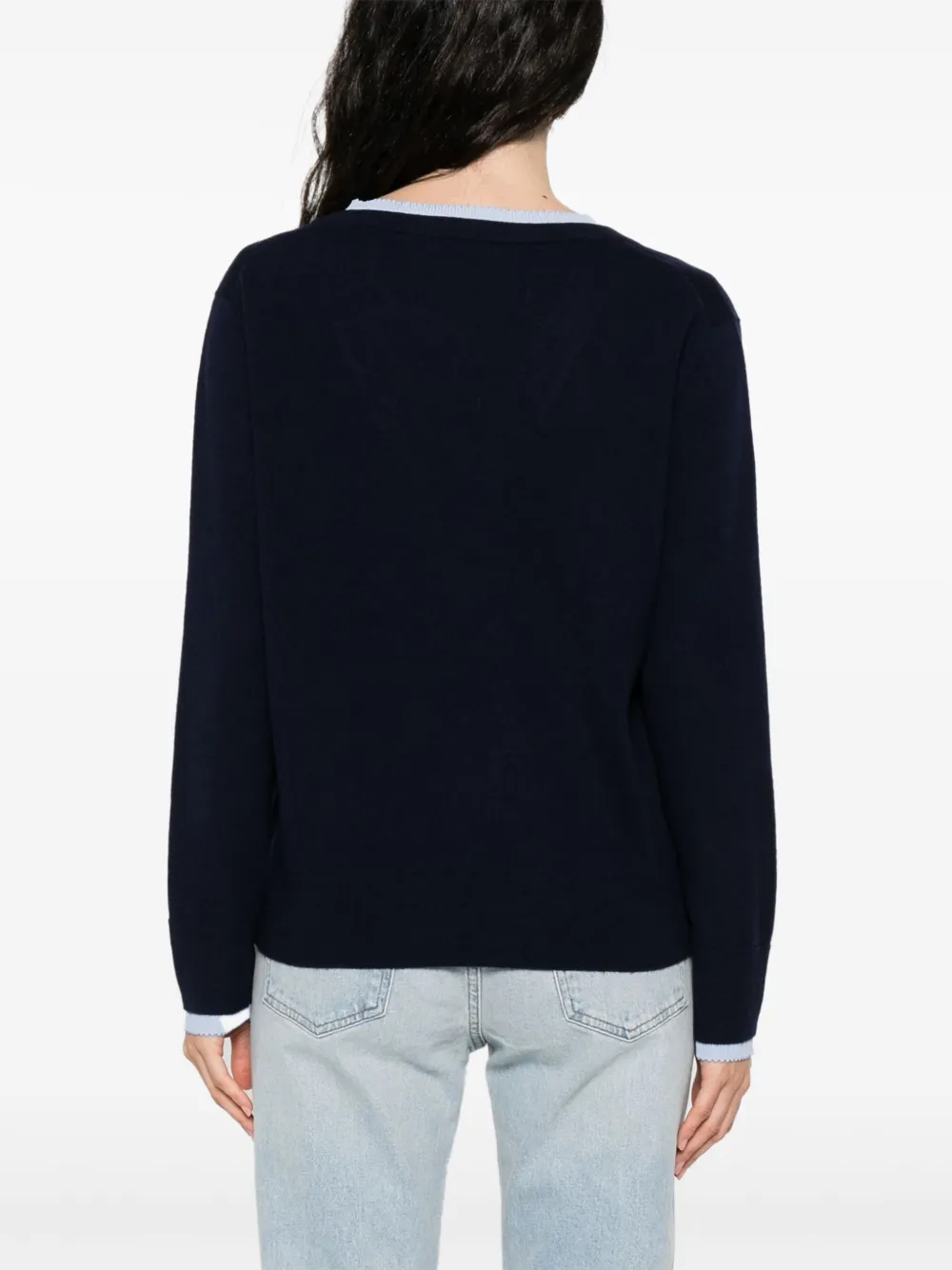 SANDRO Trui met V-hals Blauw