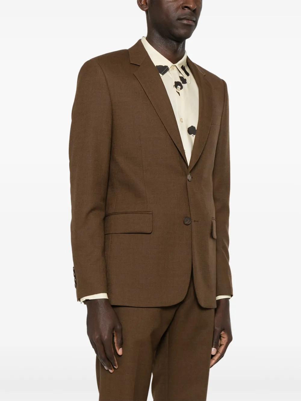 SANDRO Blazer van stretch-wol Bruin