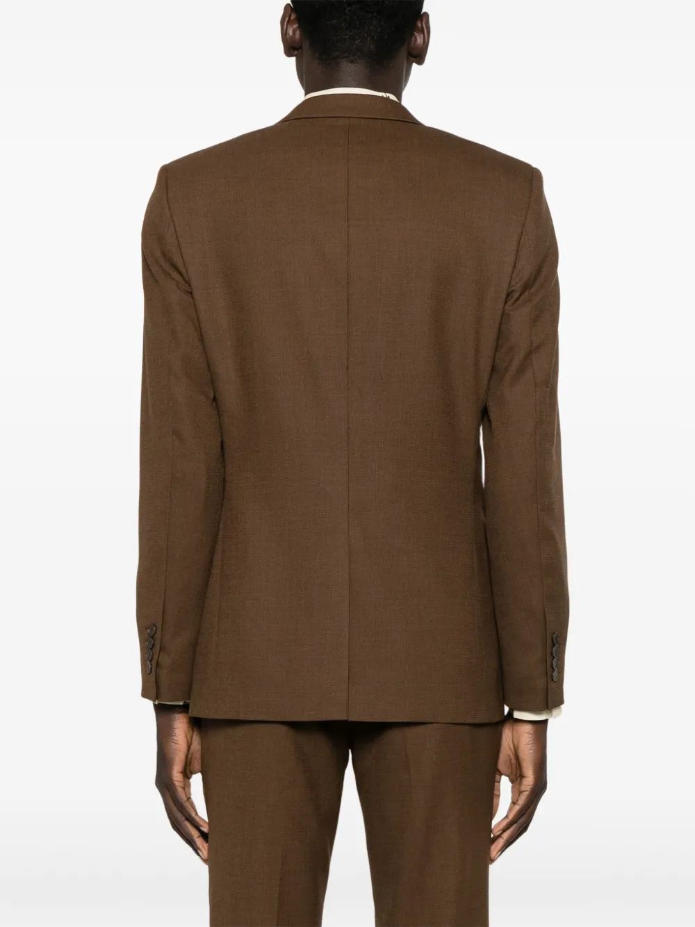 SANDRO Blazer van stretch-wol Bruin