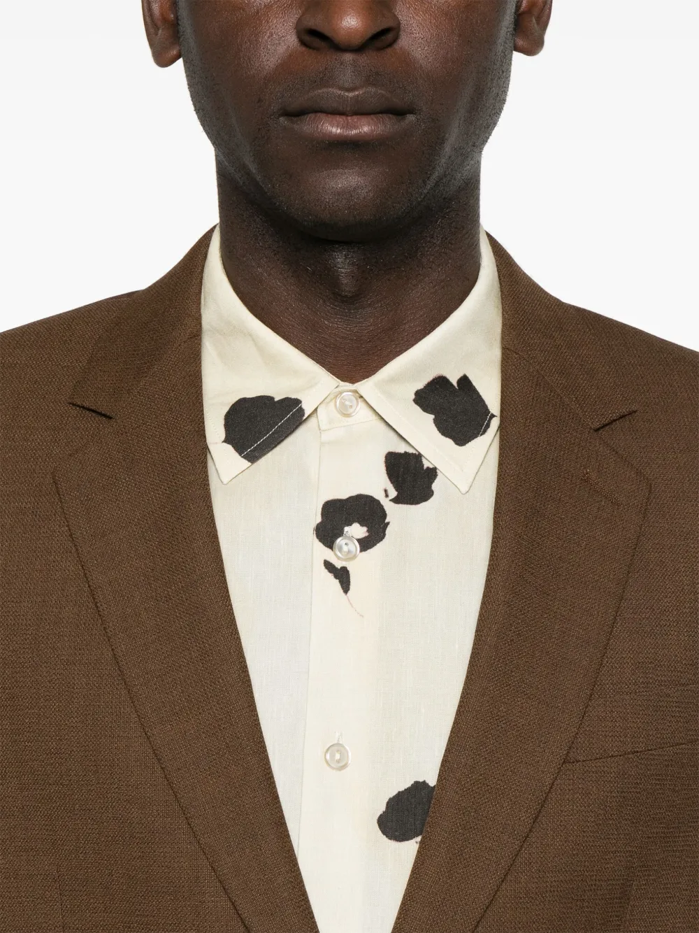 SANDRO Blazer van stretch-wol Bruin