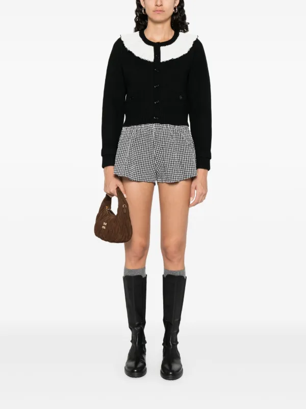 sandro バイカラーニットカーディガン SANDRO バイカラー カーディガン | ブラック | FARFETCH JP