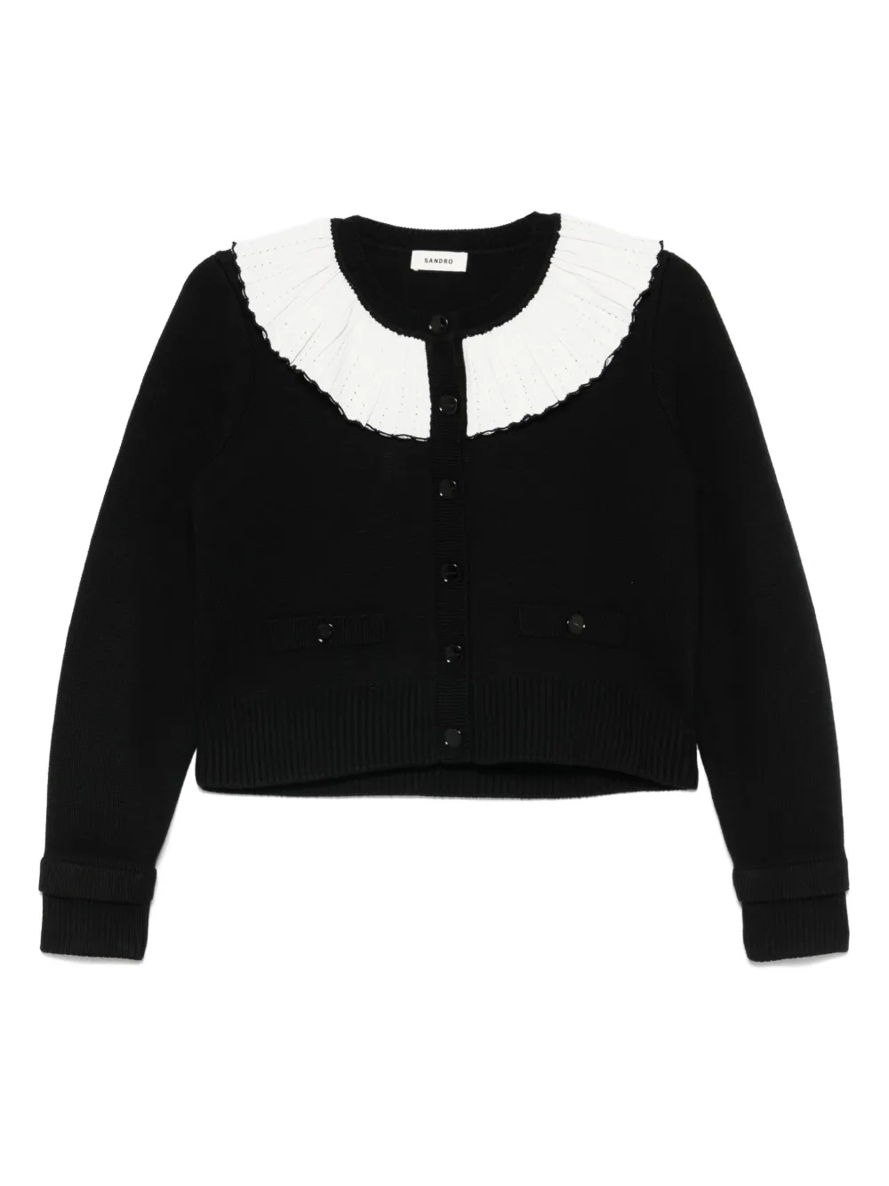 SANDRO Tweekleurig vest Zwart