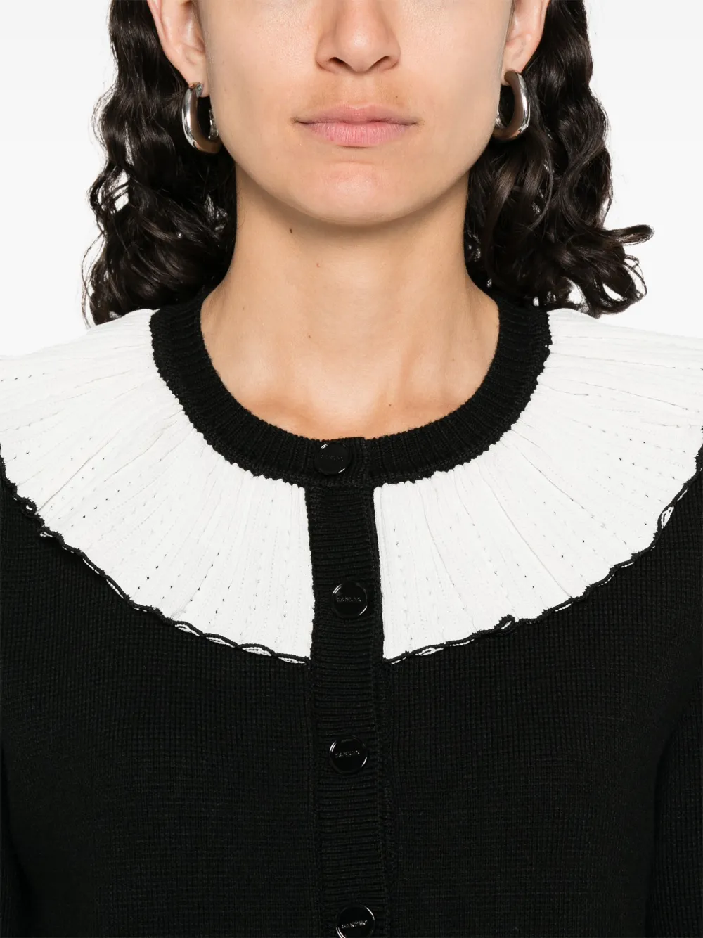 SANDRO Tweekleurig vest Zwart