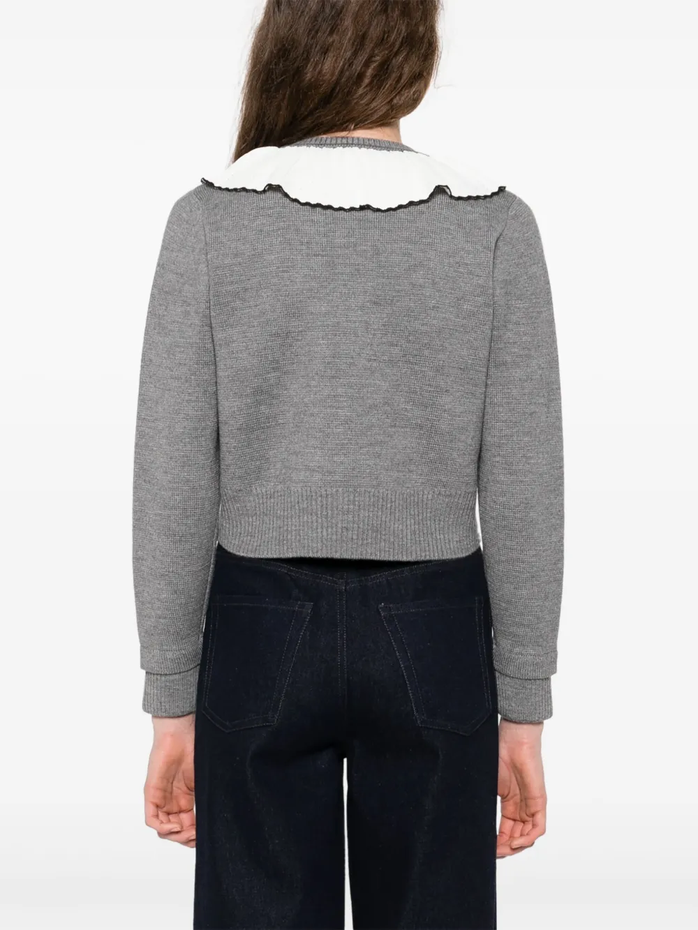 SANDRO Vest met ronde kraag Grijs