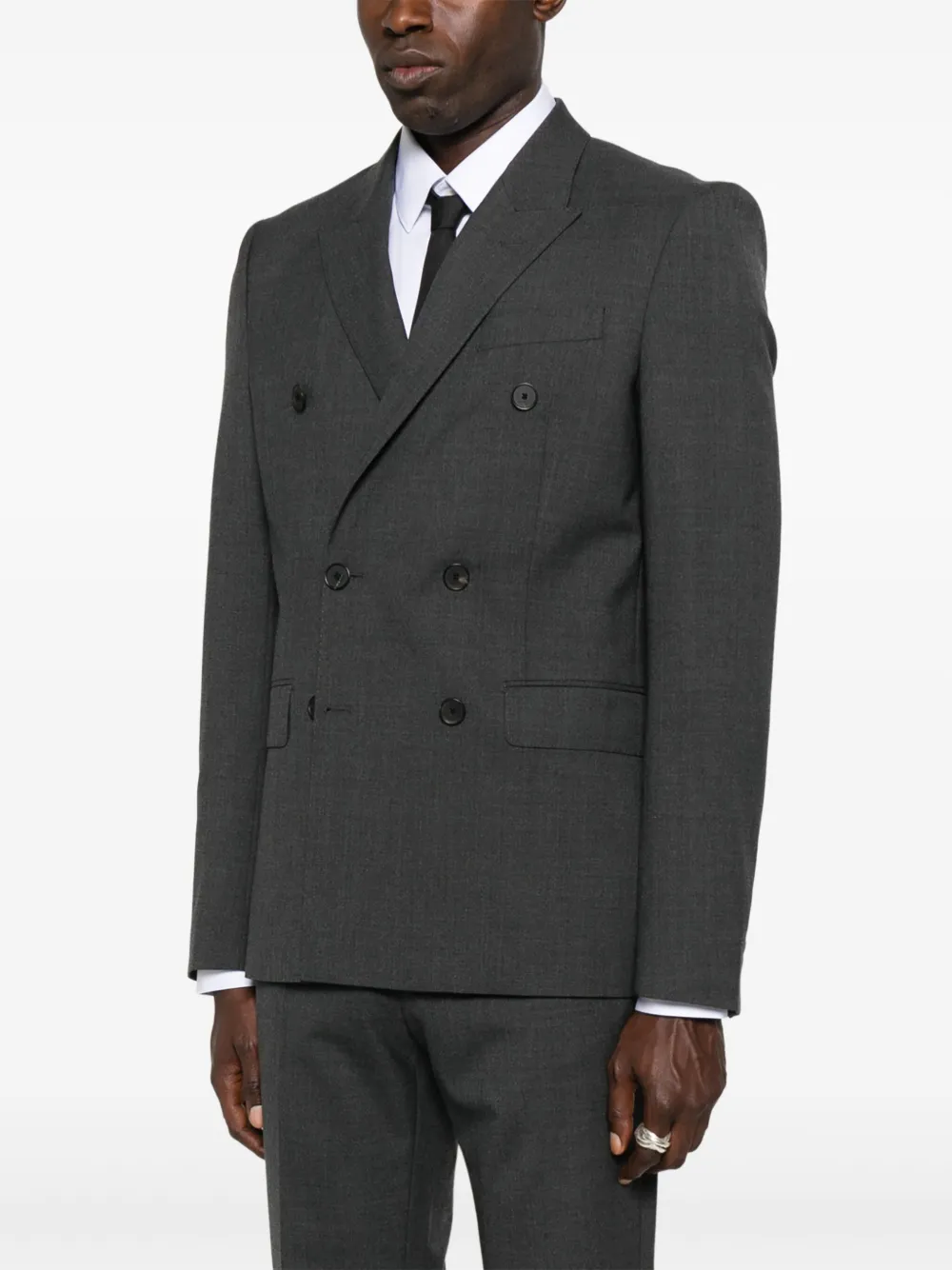 SANDRO Blazer met dubbele rij knopen Grijs