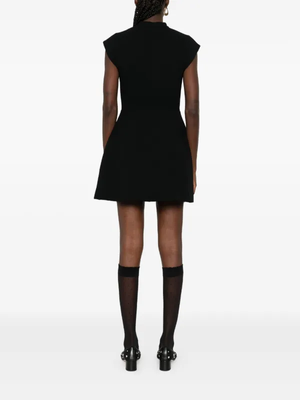 SANDRO button-front V-neck Mini Dress | Black | FARFETCH SANDRO button-front V-neck Mini Dress | Black | FARFETCH
