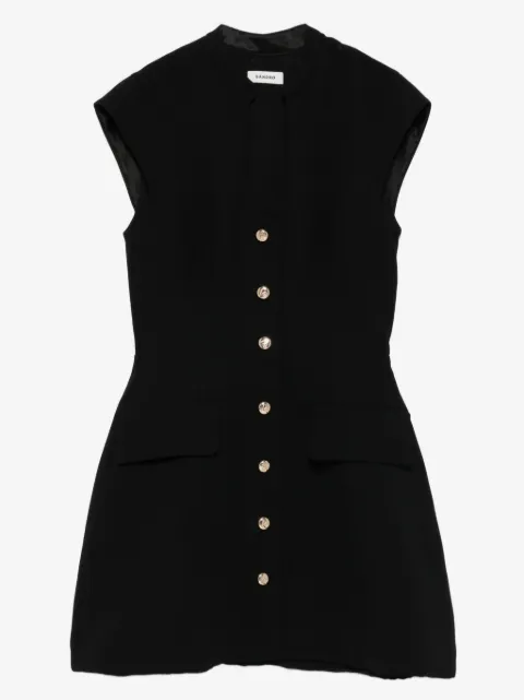 SANDRO vestido corto con botones y cuello en V