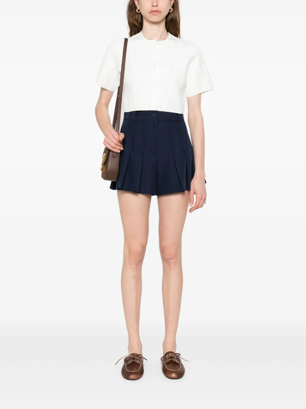 SANDRO Geplooide shorts Blauw