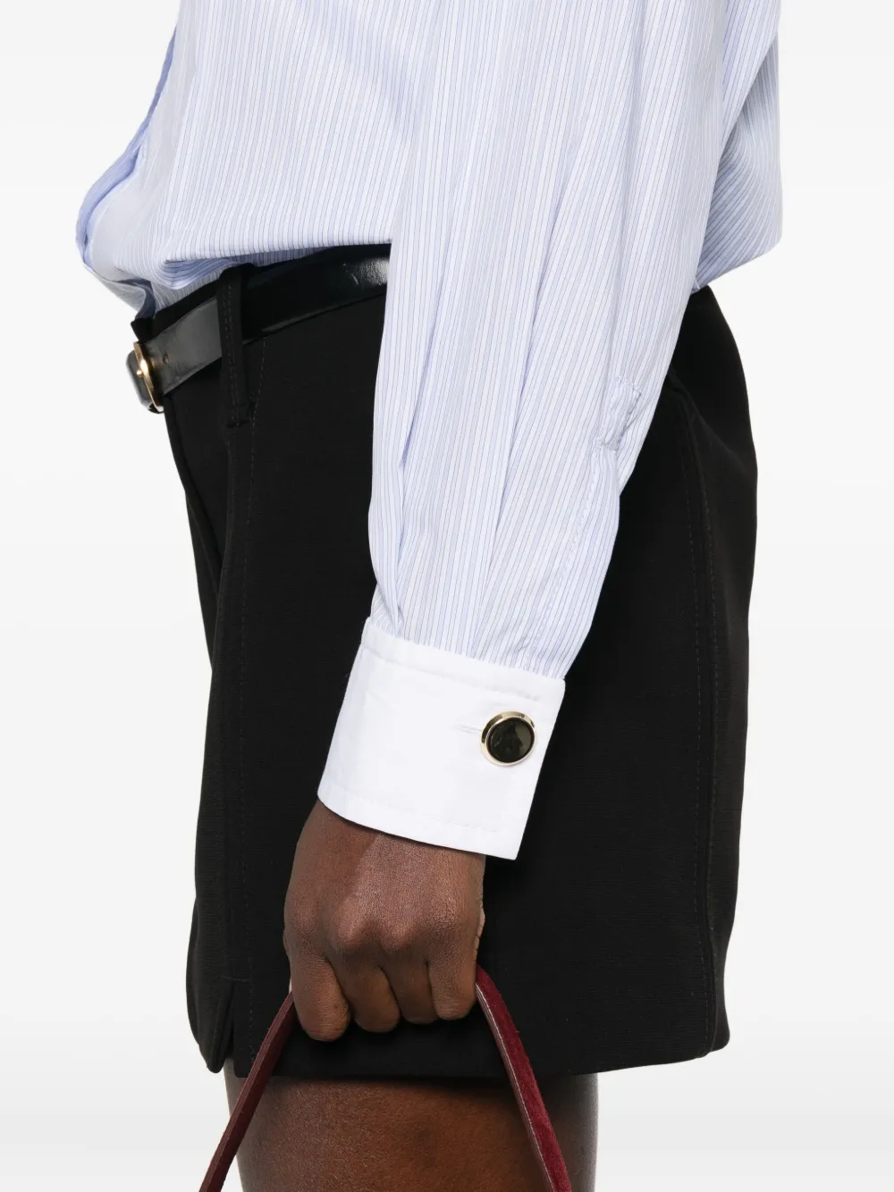 SANDRO Gestreepte jurk Zwart