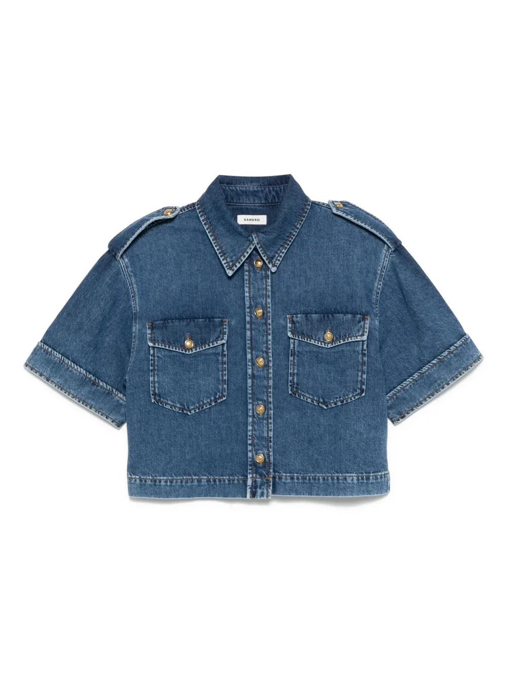 SANDRO camisa de mezclilla | azul | Image 1