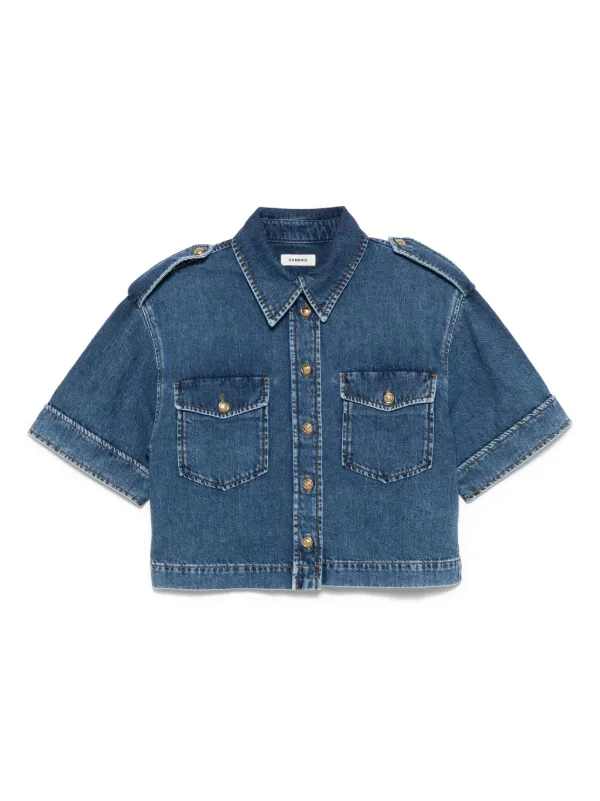SANDRO Chemise En Jean Bleu FARFETCH MA