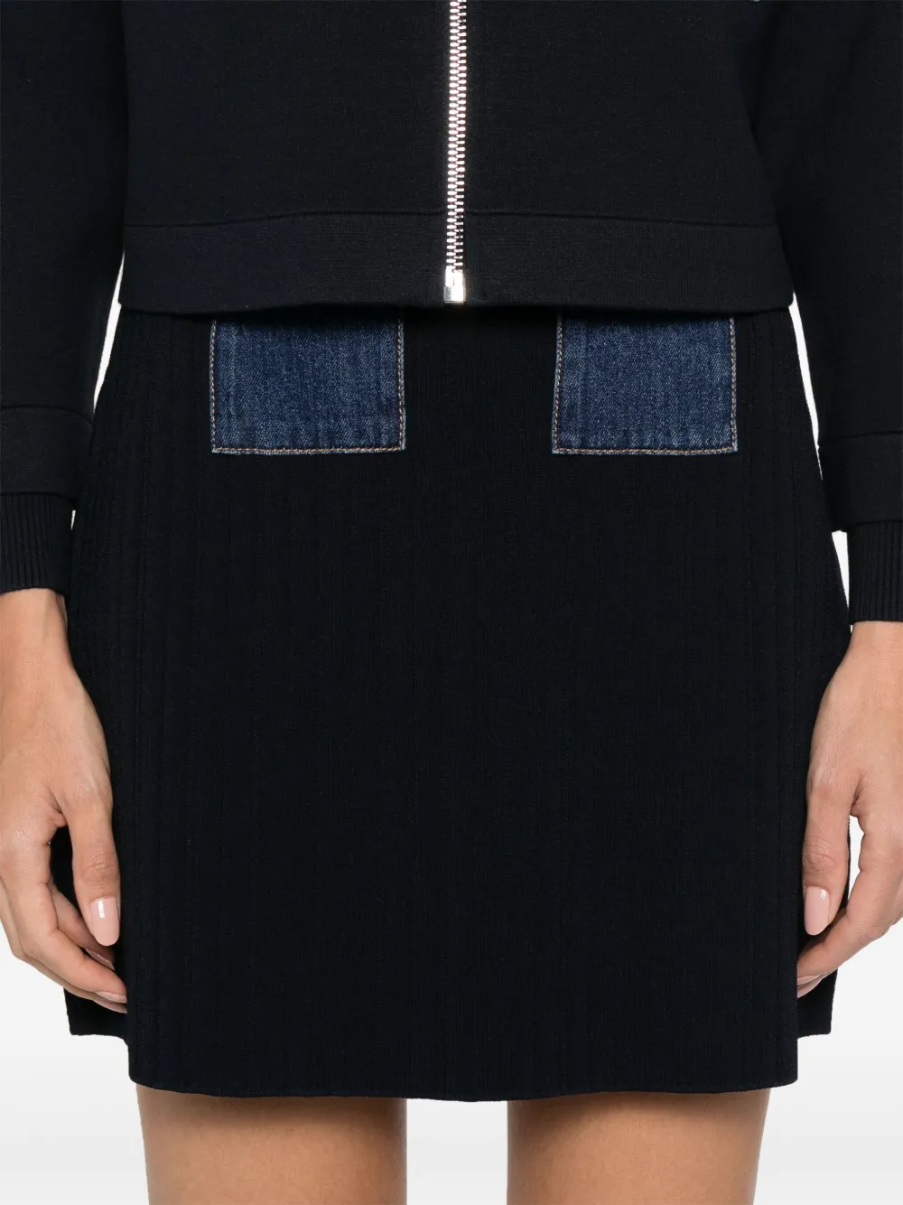 SANDRO High waist rok Blauw