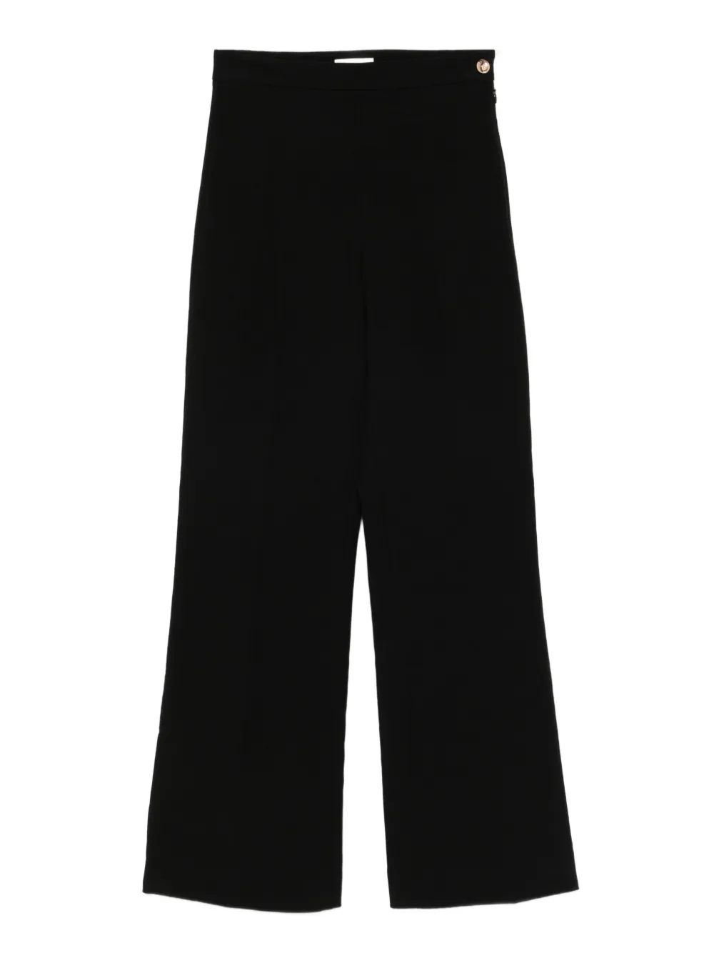 button-detail high-waist trousers