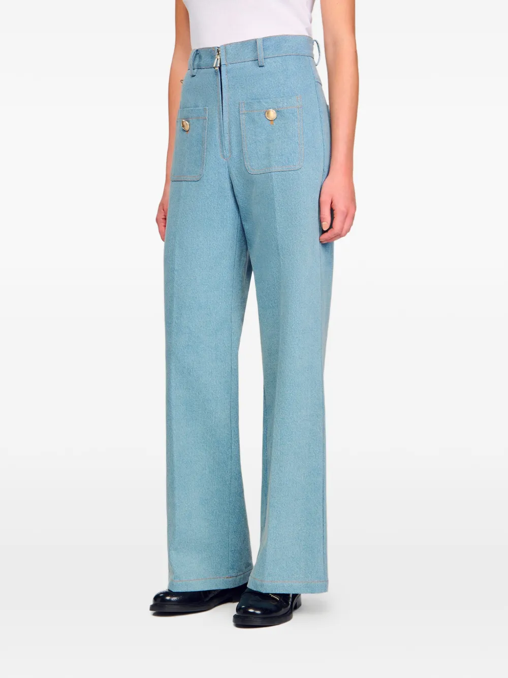  Sandro Wide-leg Jeans - Blue 