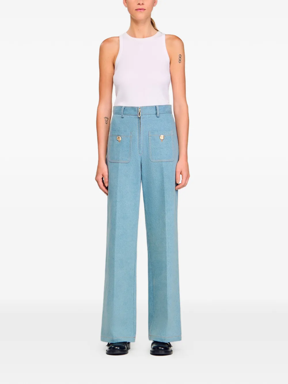  Sandro Wide-leg Jeans - Blue 