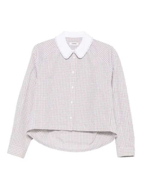 SANDRO checked Peter Pan collar shirt
