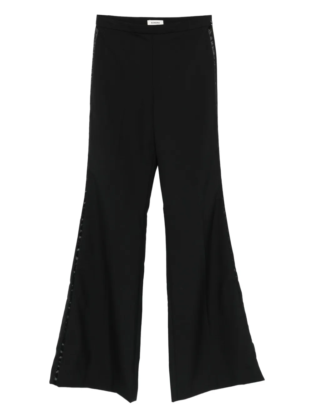 side-stripe flared trousers