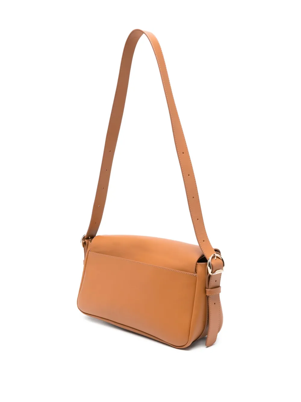 SANDRO Leren schoudertas Bruin