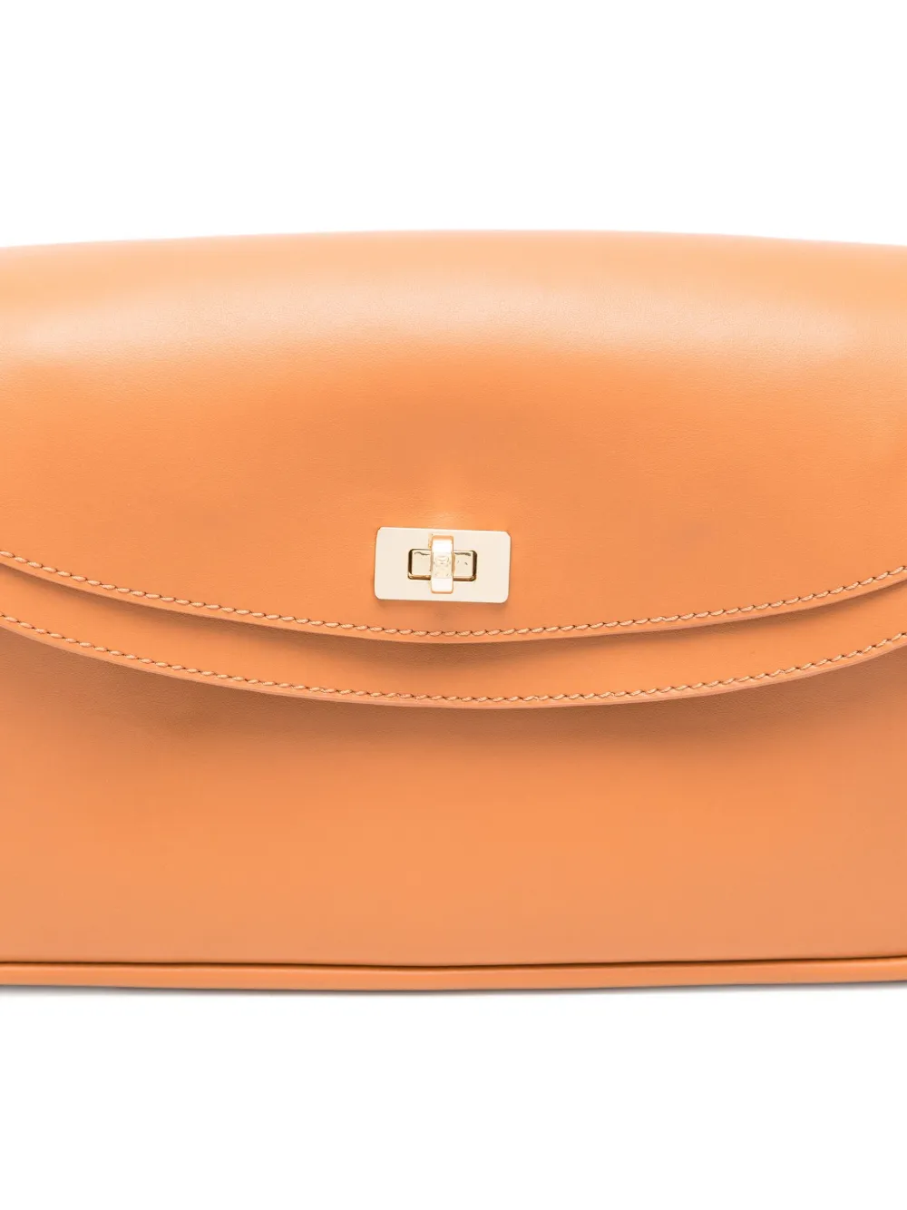 SANDRO Leren schoudertas Bruin