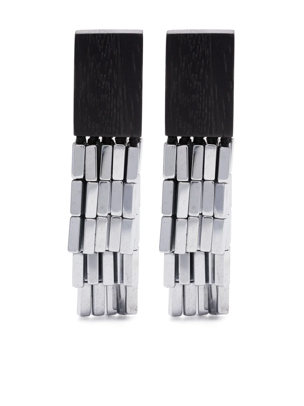 Monies drop earrings | Silver | Image 1