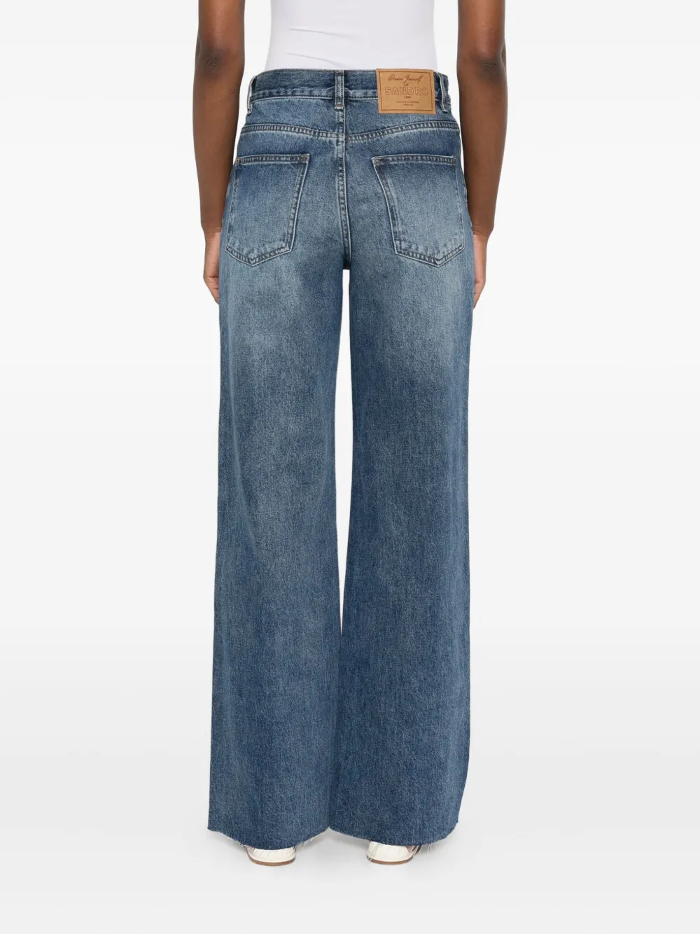 SANDRO Verfraaide jeans Blauw