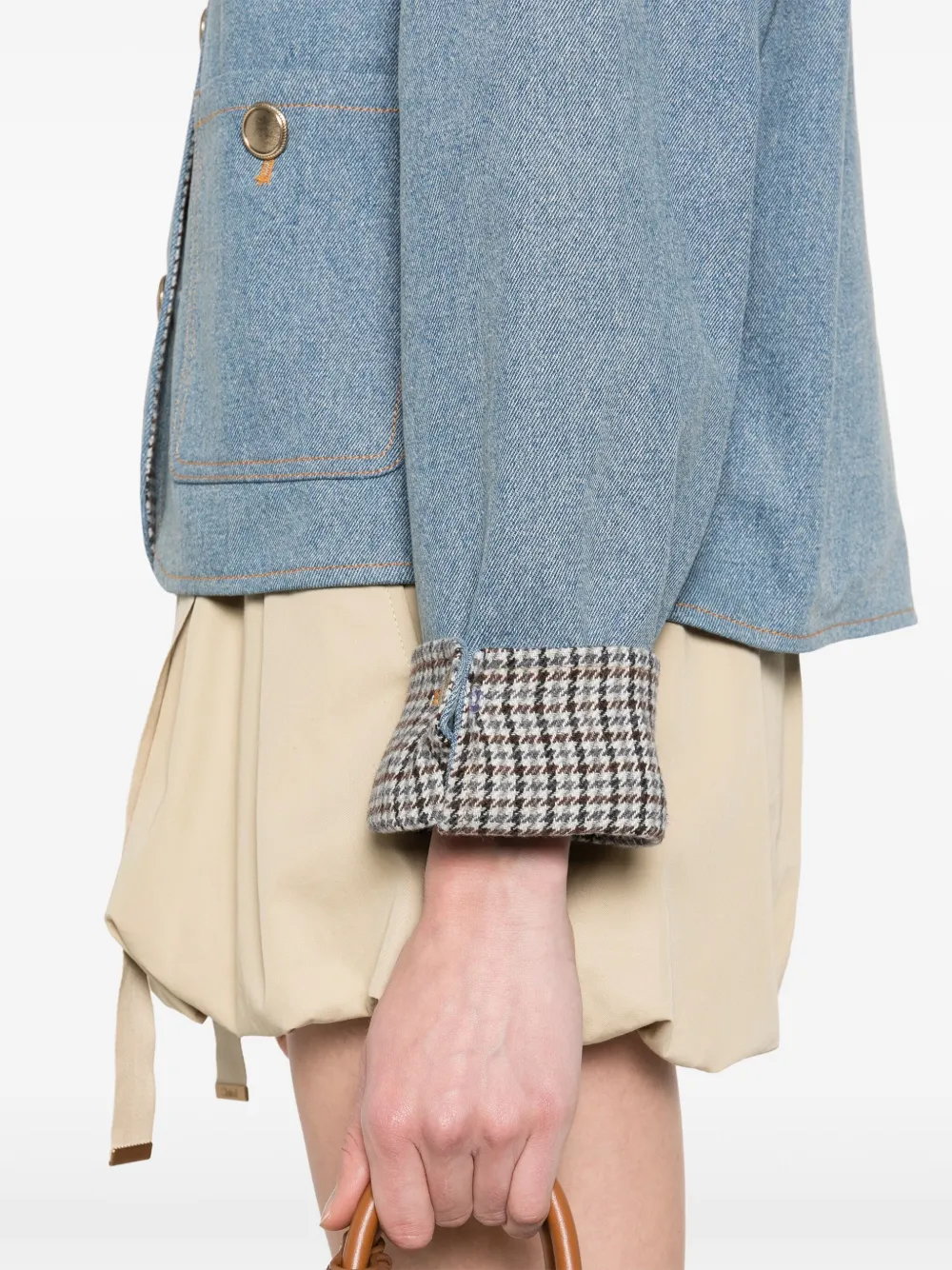 SANDRO Denim jack Blauw