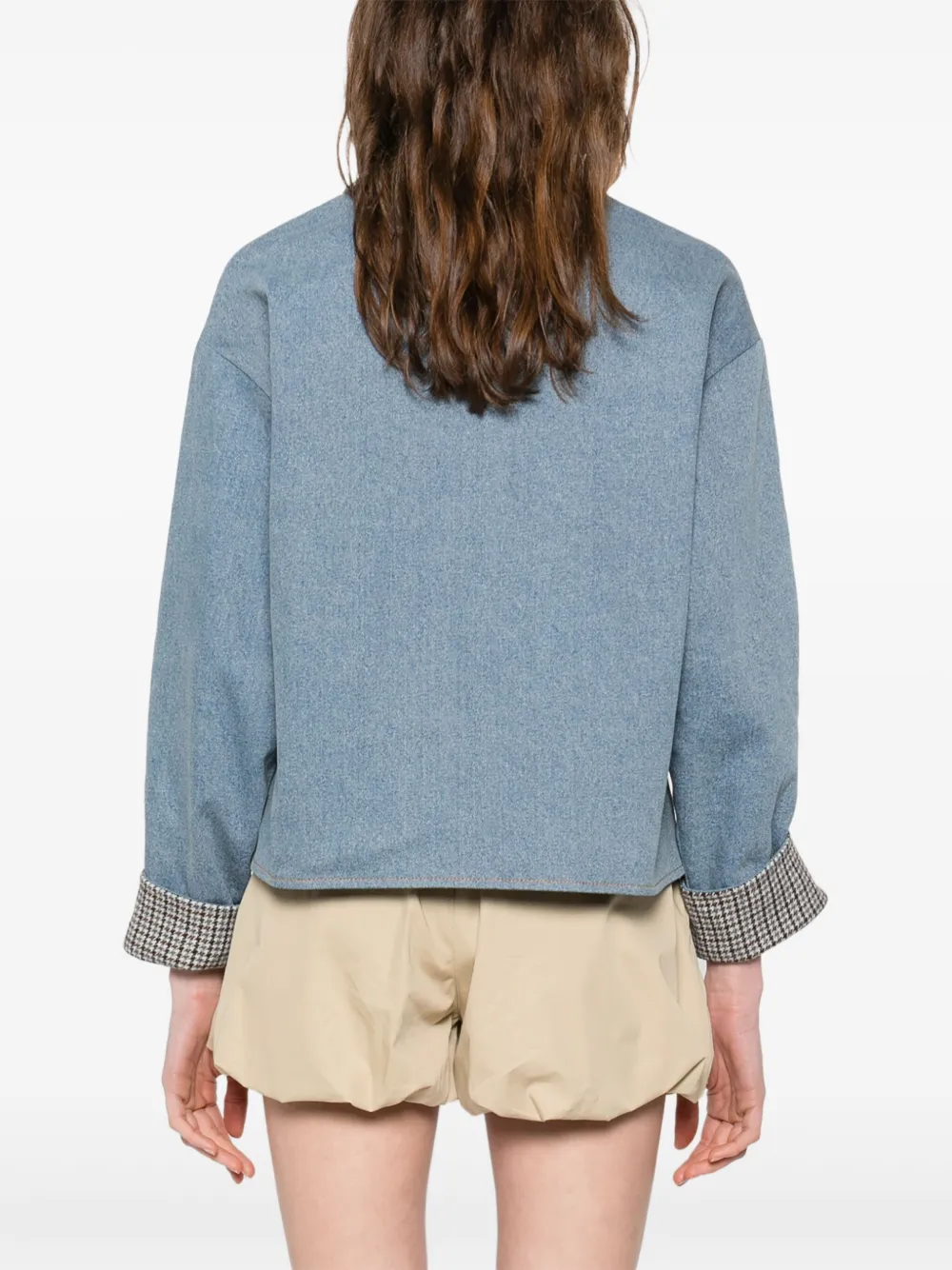 SANDRO Denim jack Blauw