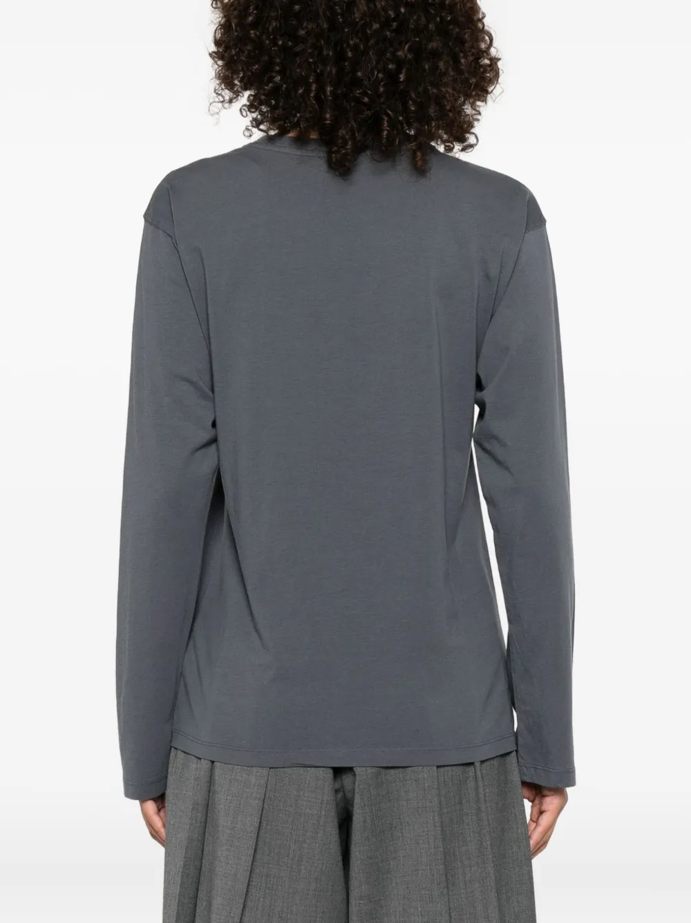 Sandro Langarmshirt Mit Stickerei In Gray