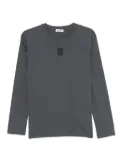 SANDRO embroidered long-sleeve T-shirt - Grey
